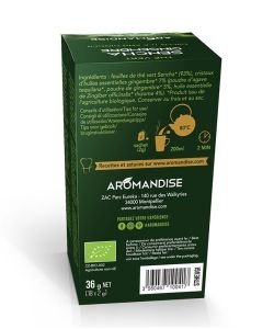 Thé Sencha Gingembre BIO, 18&nbsp;sachets